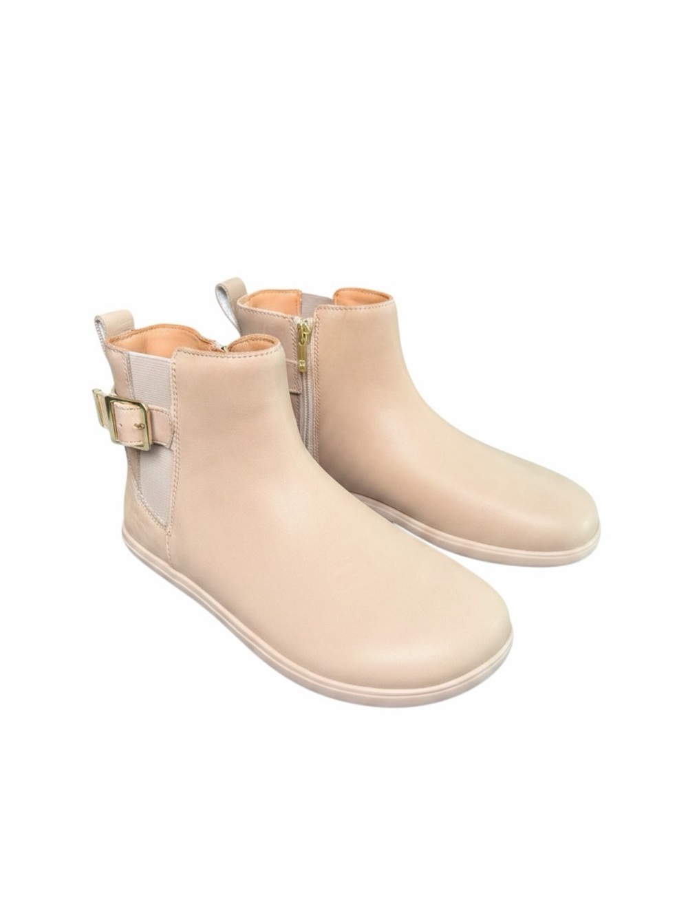 Xero Shoes Tari II Barefoot Chelsea Boots Womens 9.5 Doeskin Beige Leather NWOB